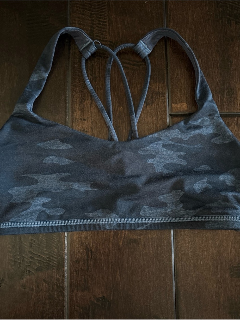 lululemon athletica dark blue camo Sports Bra